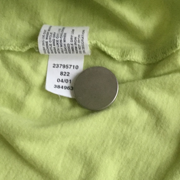 Vintage Gap Y2K Lime Green Embroidered Boho Knit Top - Sz Small - Picture 9 of 10